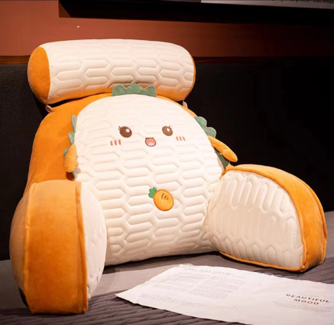 Cartoon Lumbar Pillow in Summer Latex Ice Silk